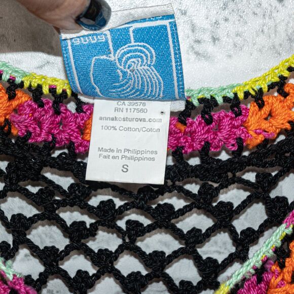 Anna Kosturova Size S Astral Nomad Crop Top Crochet knit multi color - Picture 7 of 10